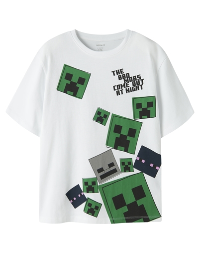 Name it - NKMJulio Minecraft T-shirt - Bright White
